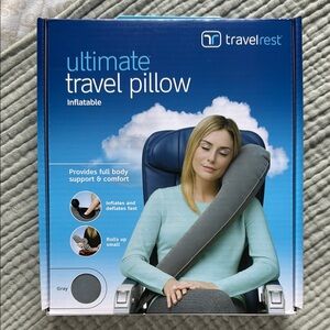 Travelrest Ultimate Inflatable Travel Pillow - Gray